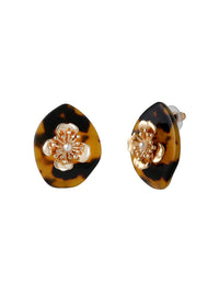 Leopard Flower Stud Earrings