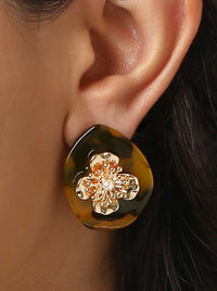Leopard Flower Stud Earrings