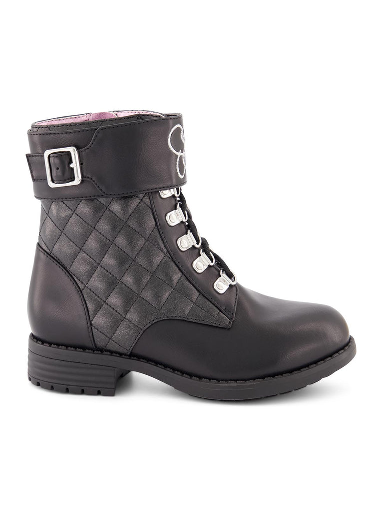 Girls' Daria Quilted Moto Boot in Black