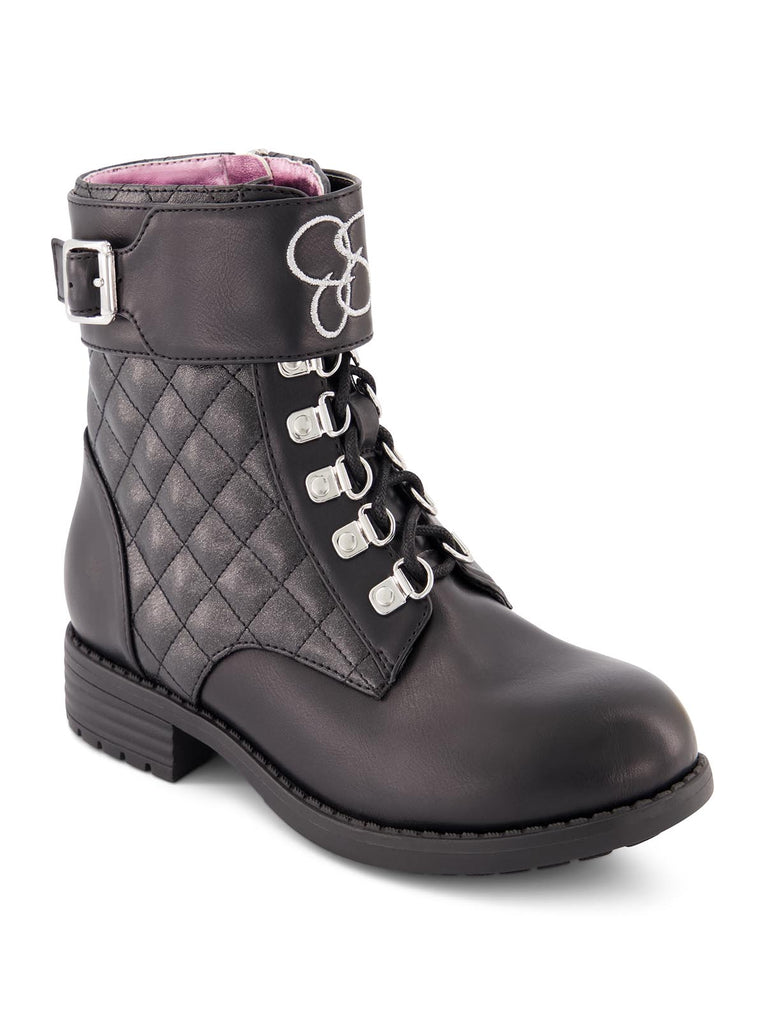 Girls' Daria Quilted Moto Boot in Black