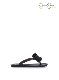 Girls Jelly Thong Sandals in Black