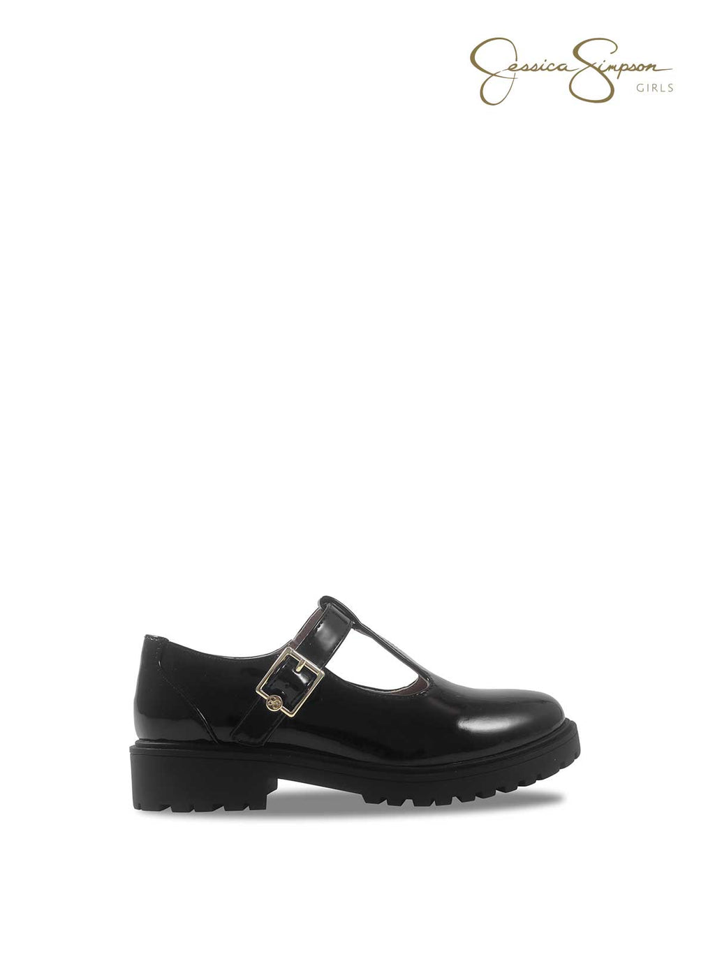 Little Girls' Aurora T-Strap Loafers in Black