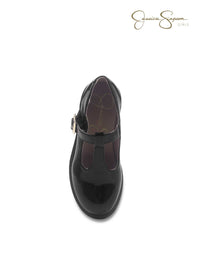 Little Girls' Aurora T-Strap Loafers in Black