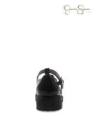 Little Girls' Aurora T-Strap Loafers in Black