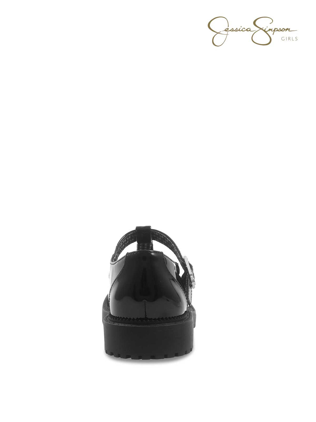Little Girls' Lugs T-Strap Loafers in Black Patent