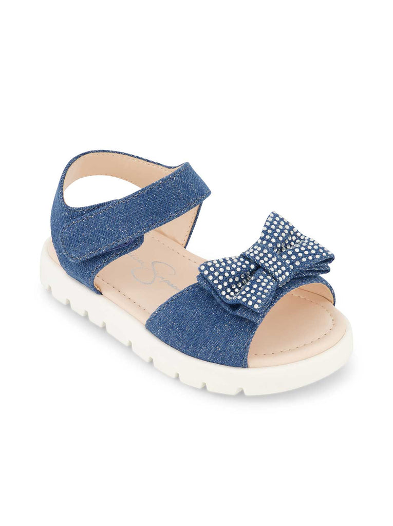Toddler Tia Shine Sandals in Blue Denim
