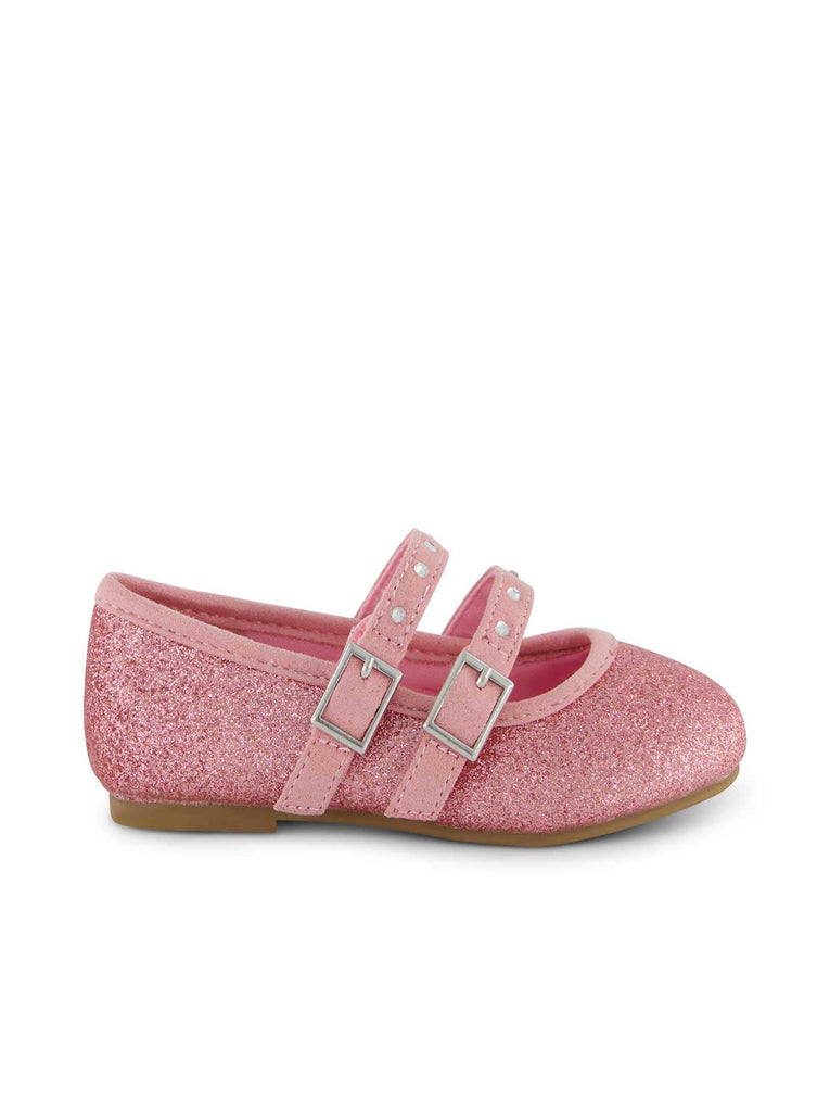 Toddler Amy Double Strap Ballet Flat in Pink