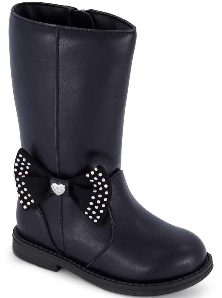 Toddler Evie Bow Tall Boot in Black