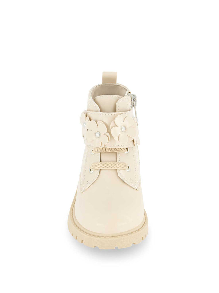 Toddler Daria Flower Moto Boot in Sand