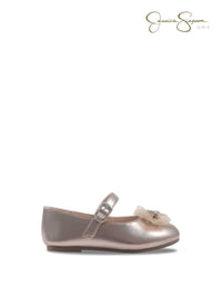 Toddler Amy Bow Ballet Flat in Champagne