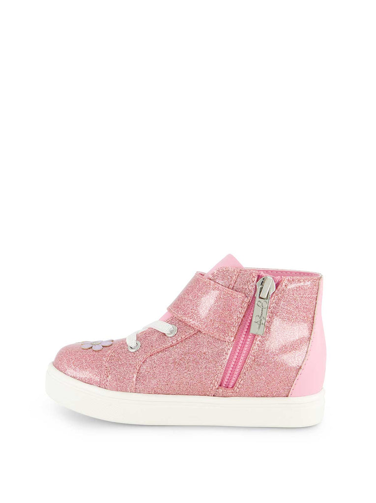 Toddler Gretchen Flower High Top Sneaker in Pink