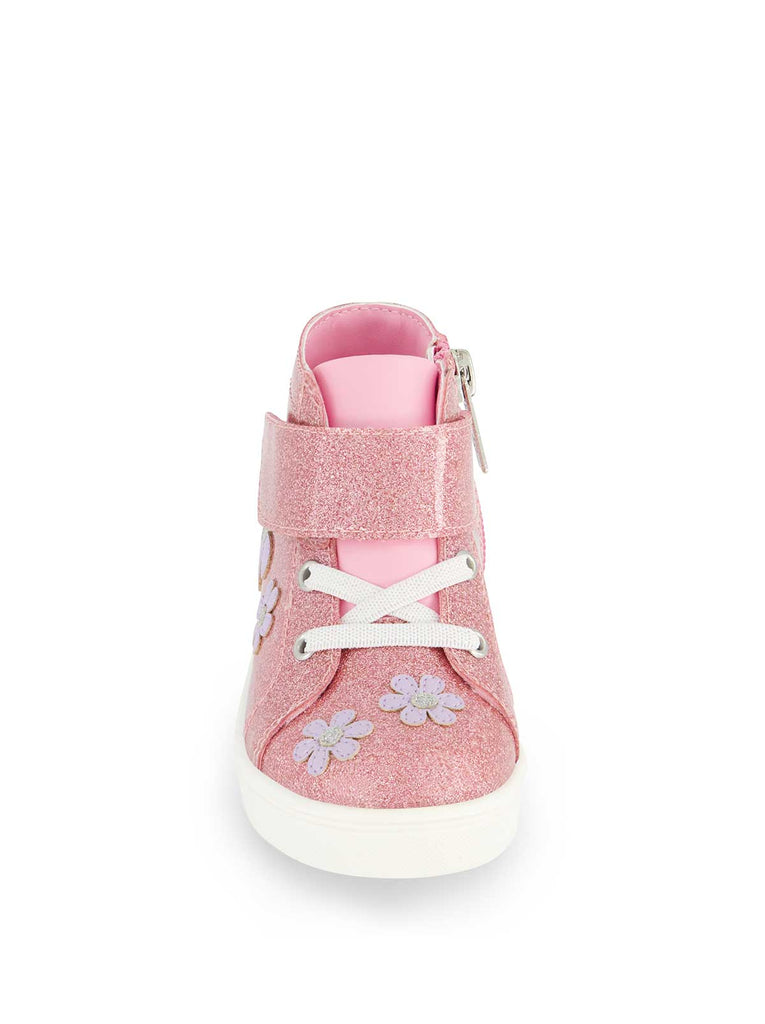 Toddler Gretchen Flower High Top Sneaker in Pink