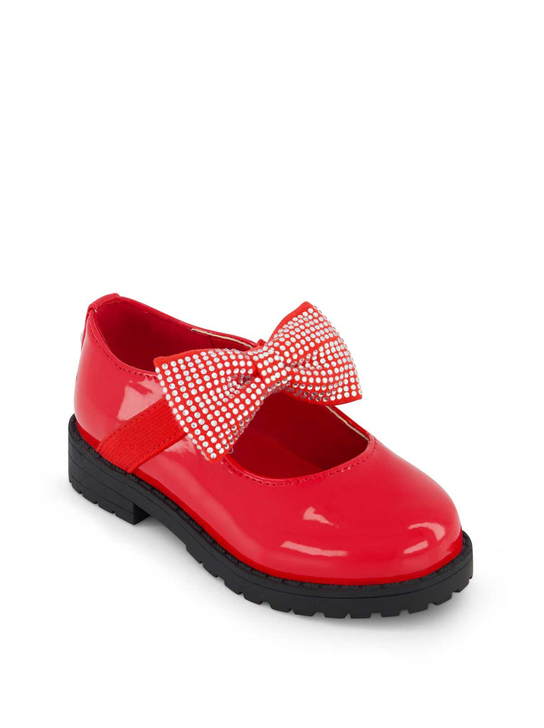 Toddler Aubrey Bow Flat in Red