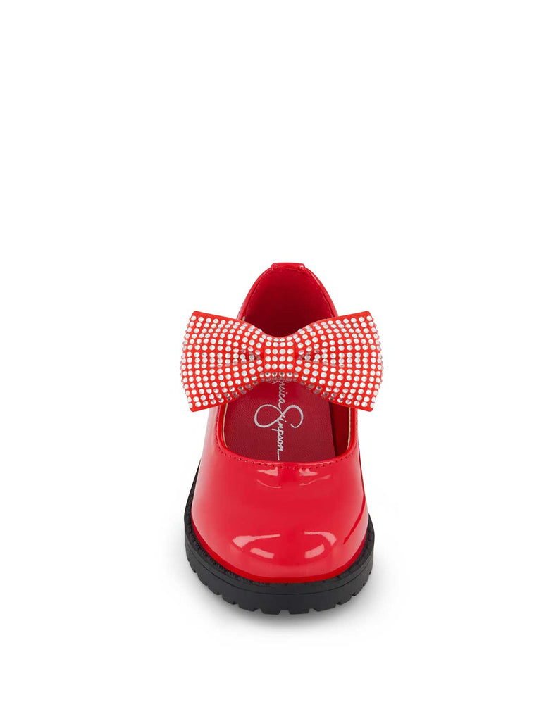 Toddler Aubrey Bow Flat in Red