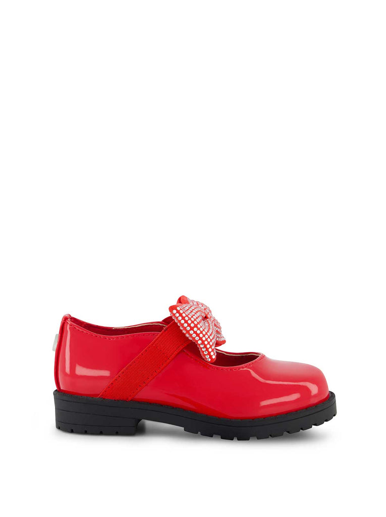 Toddler Aubrey Bow Flat in Red