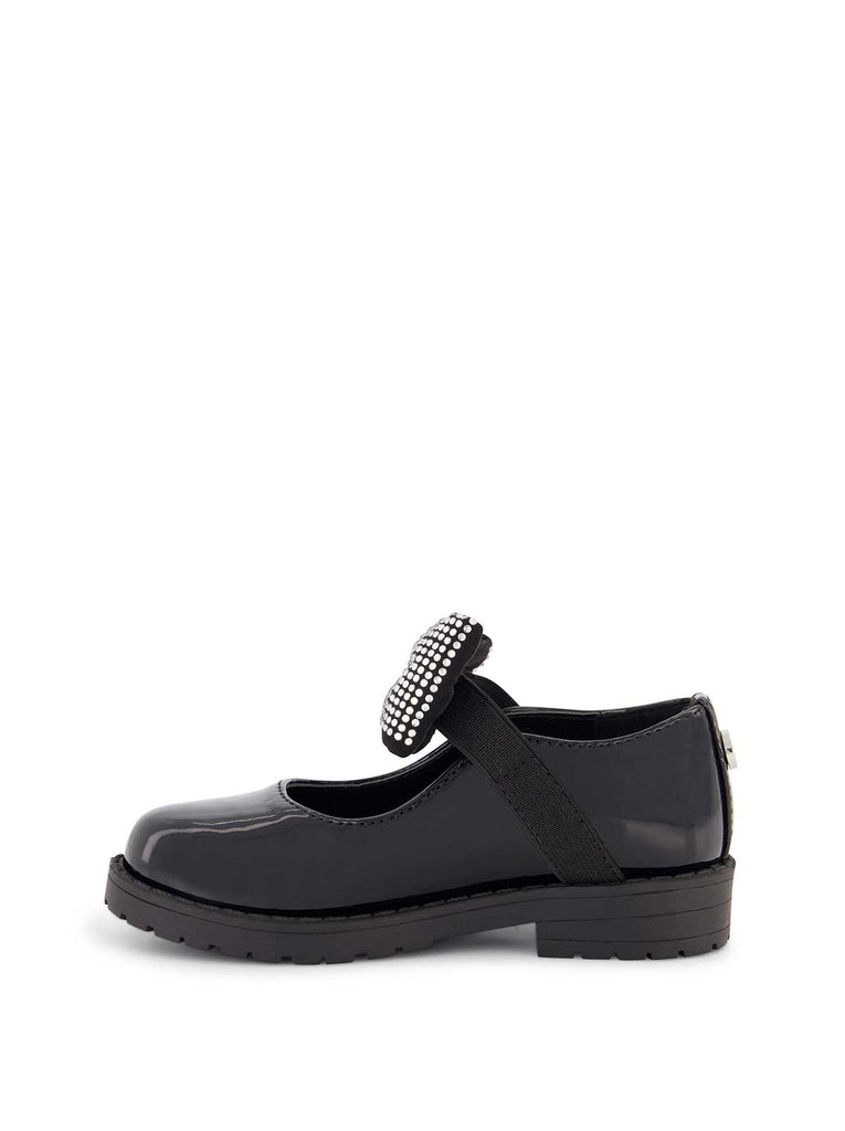 Toddler Aubrey Bow Flat in Black