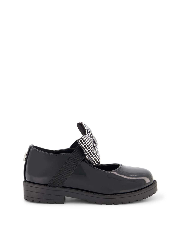 Toddler Aubrey Bow Flat in Black