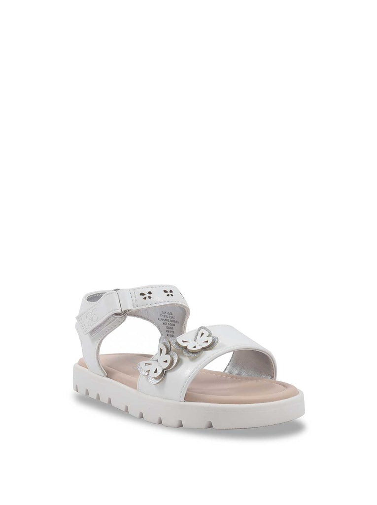 Toddler Tia Heather Sandals in White & Silver