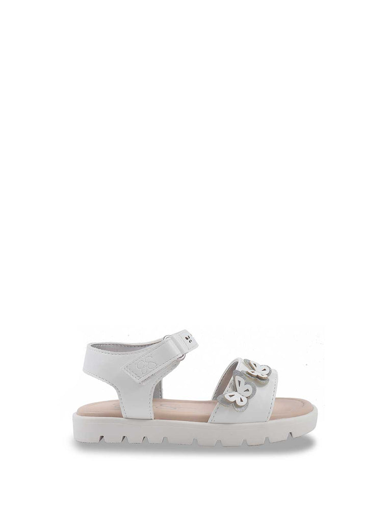 Toddler Tia Heather Sandals in White & Silver
