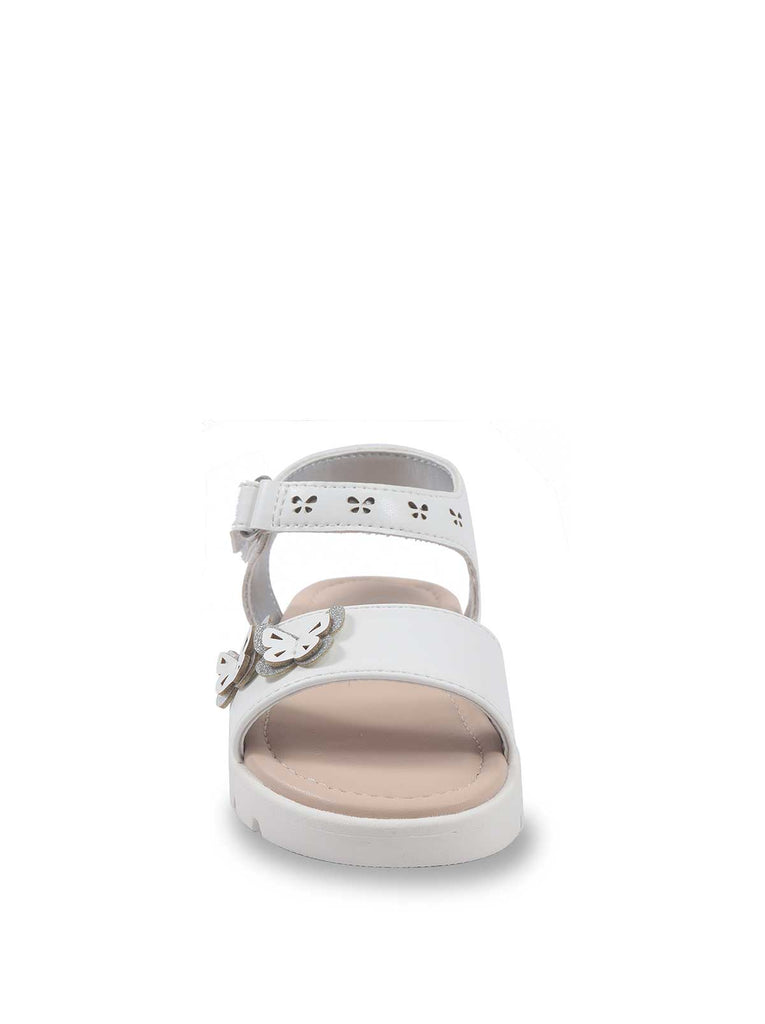 Toddler Tia Heather Sandals in White & Silver