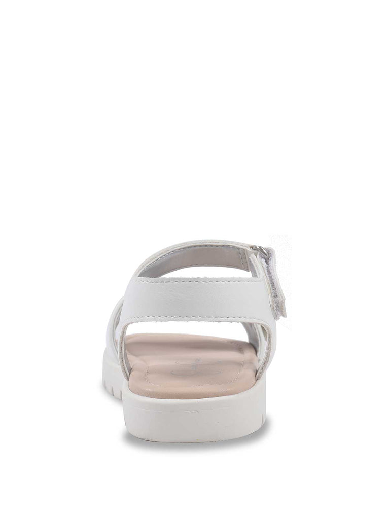 Toddler Tia Heather Sandals in White & Silver