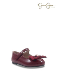 Toddler Amy Big Bow Mary Jane in Maroon