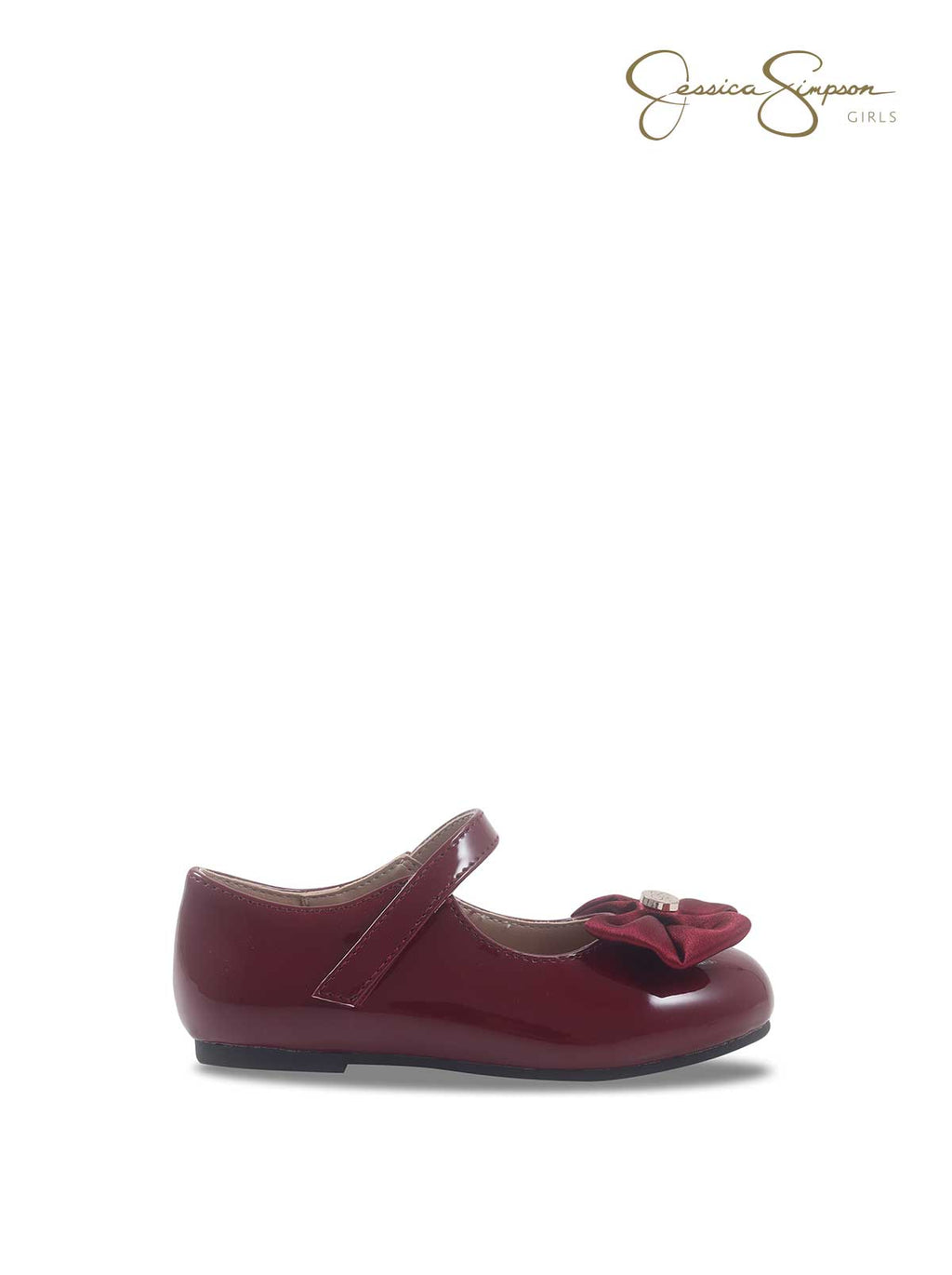 Toddler Amy Big Bow Mary Jane in Maroon