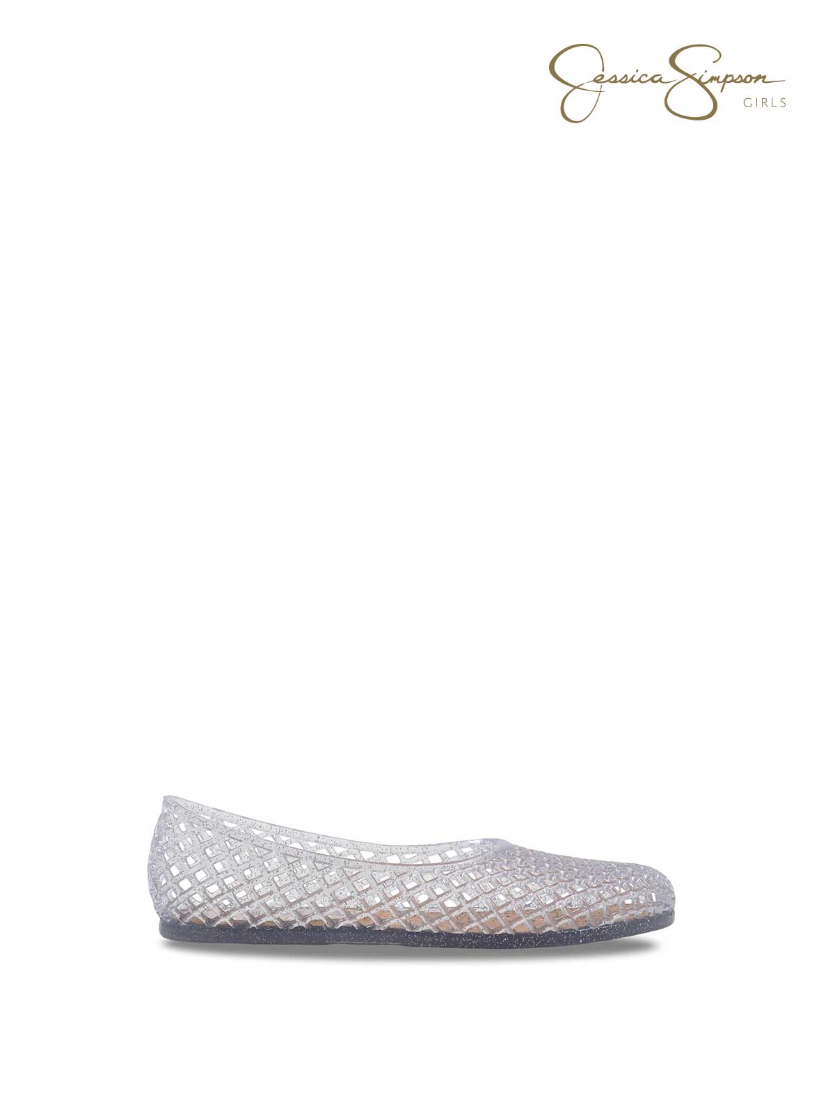 Little Girls' Jelli Flats in Clear