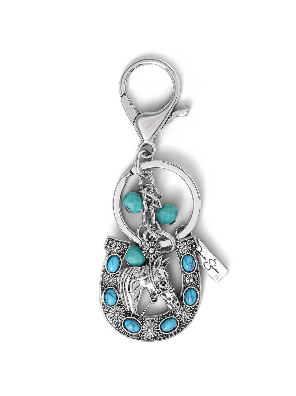 Turquoise Horse Shoe Keychain