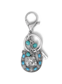 Turquoise Horse Shoe Keychain