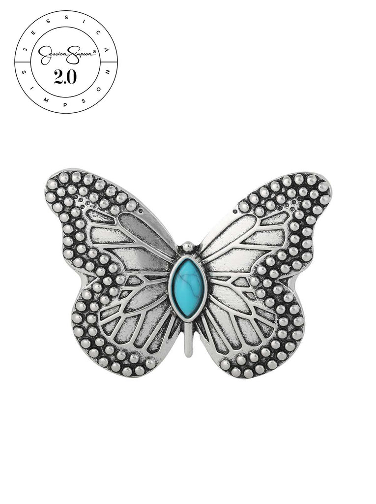 Jessica Simpson 2.0 Butterfly Turquoise Brooch