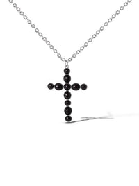 Black Acrylic Cross Necklace