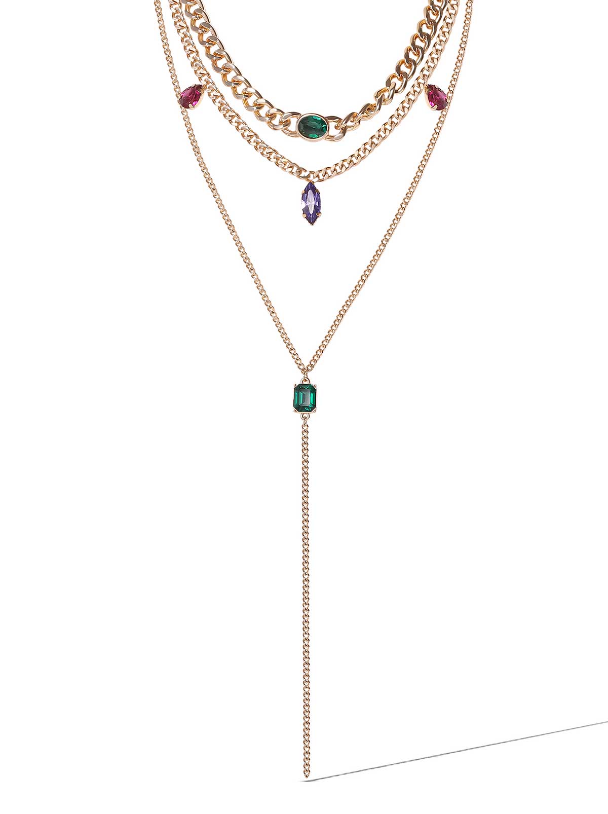 Layered Gemstone Necklace