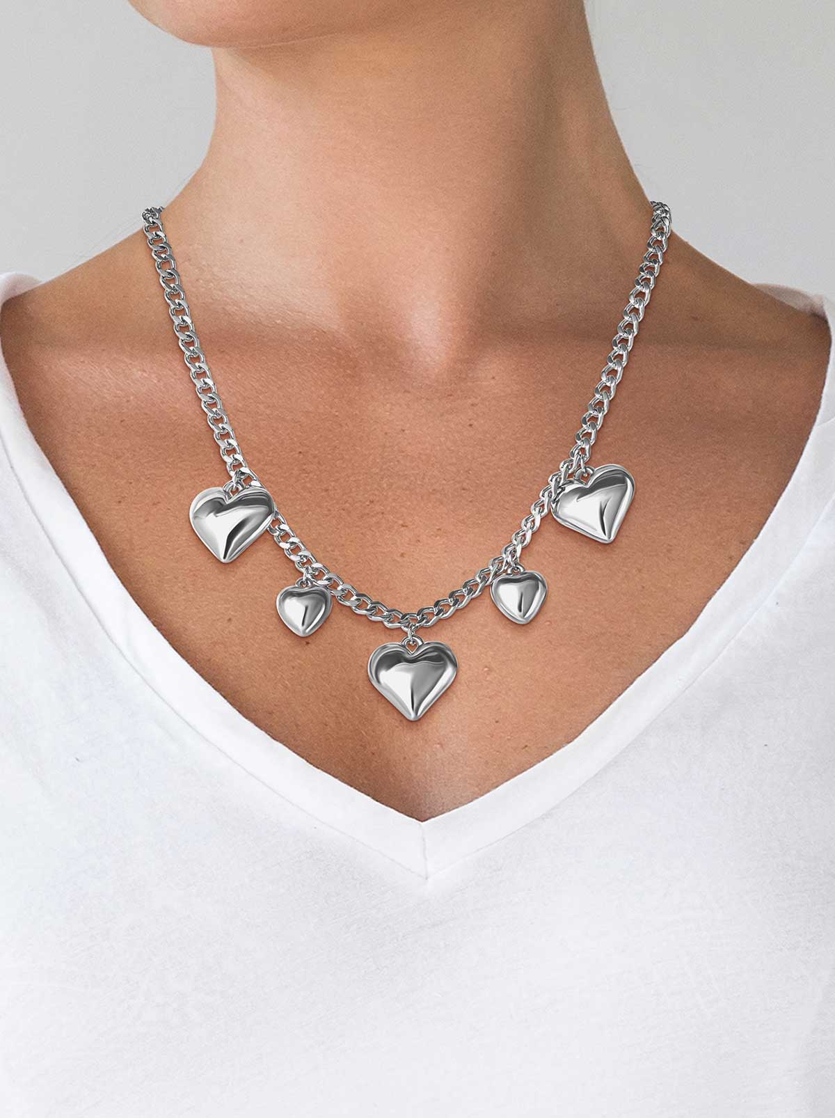 5 Heart Necklace