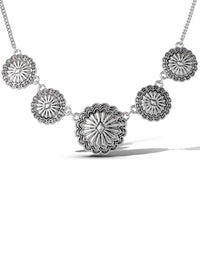 Antique Casting Flowers Pendant Necklace