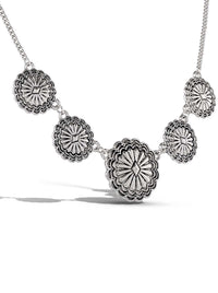 Antique Casting Flowers Pendant Necklace