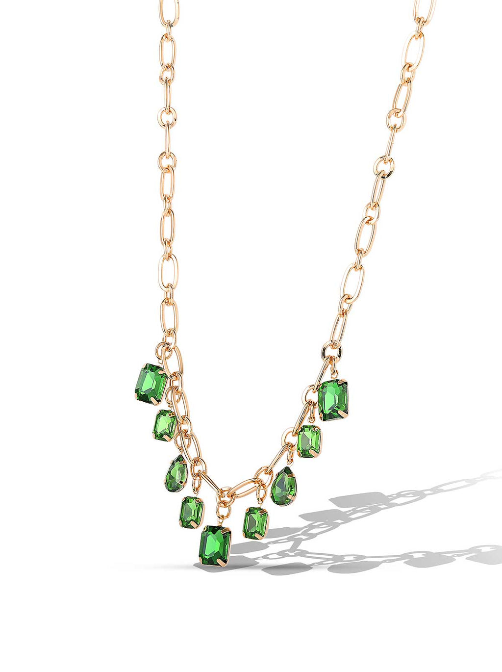 Gold Emerald Pendant Necklace