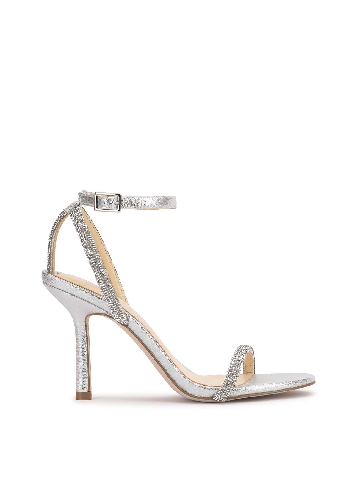 Baharia High Heel in Silver Shimmer