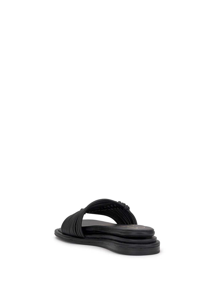 Belarina Flat Sandal in Black