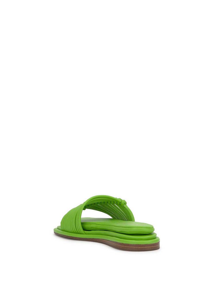 Belarina Flat Sandal in Bright Green