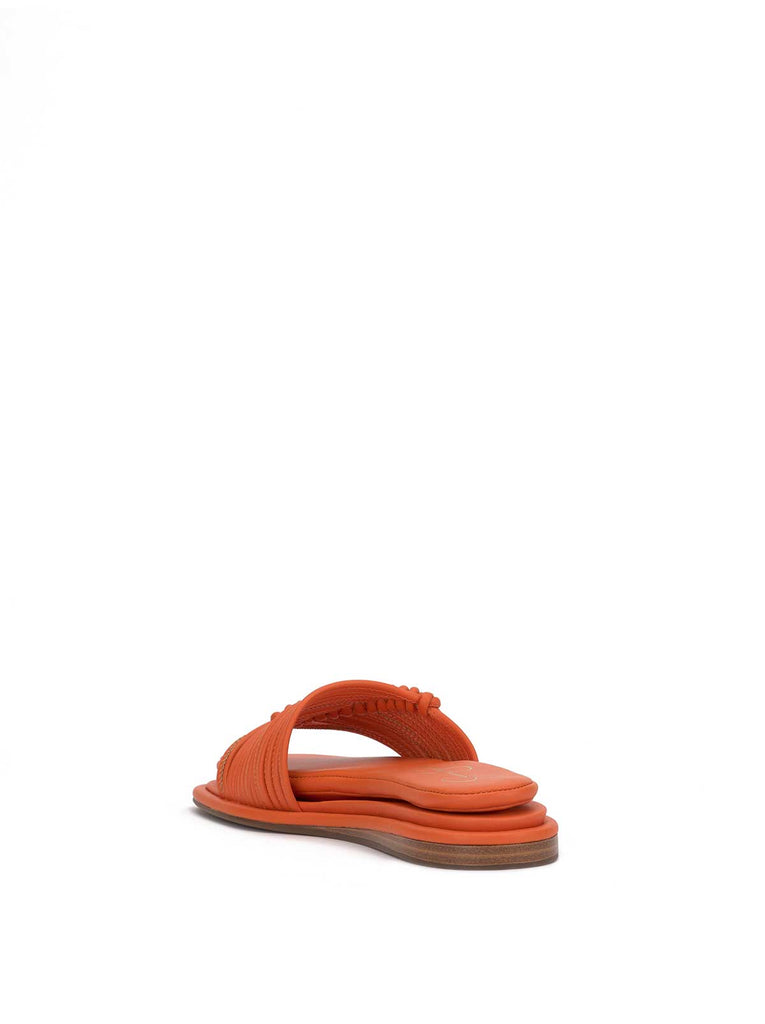 Belarina Flat Sandal in Tangerine