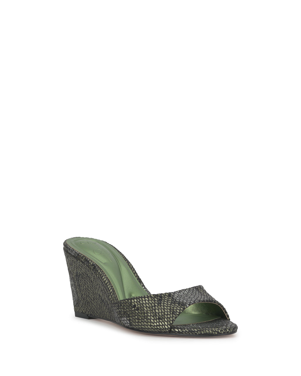 Bolir Wedge in Light Green Snake