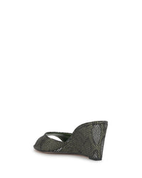 Bolir Wedge in Light Green Snake