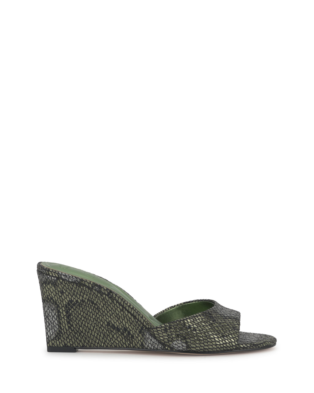 Bolir Wedge in Light Green Snake