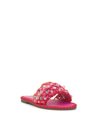 Brennara Flat Sandal in Bright Orchid