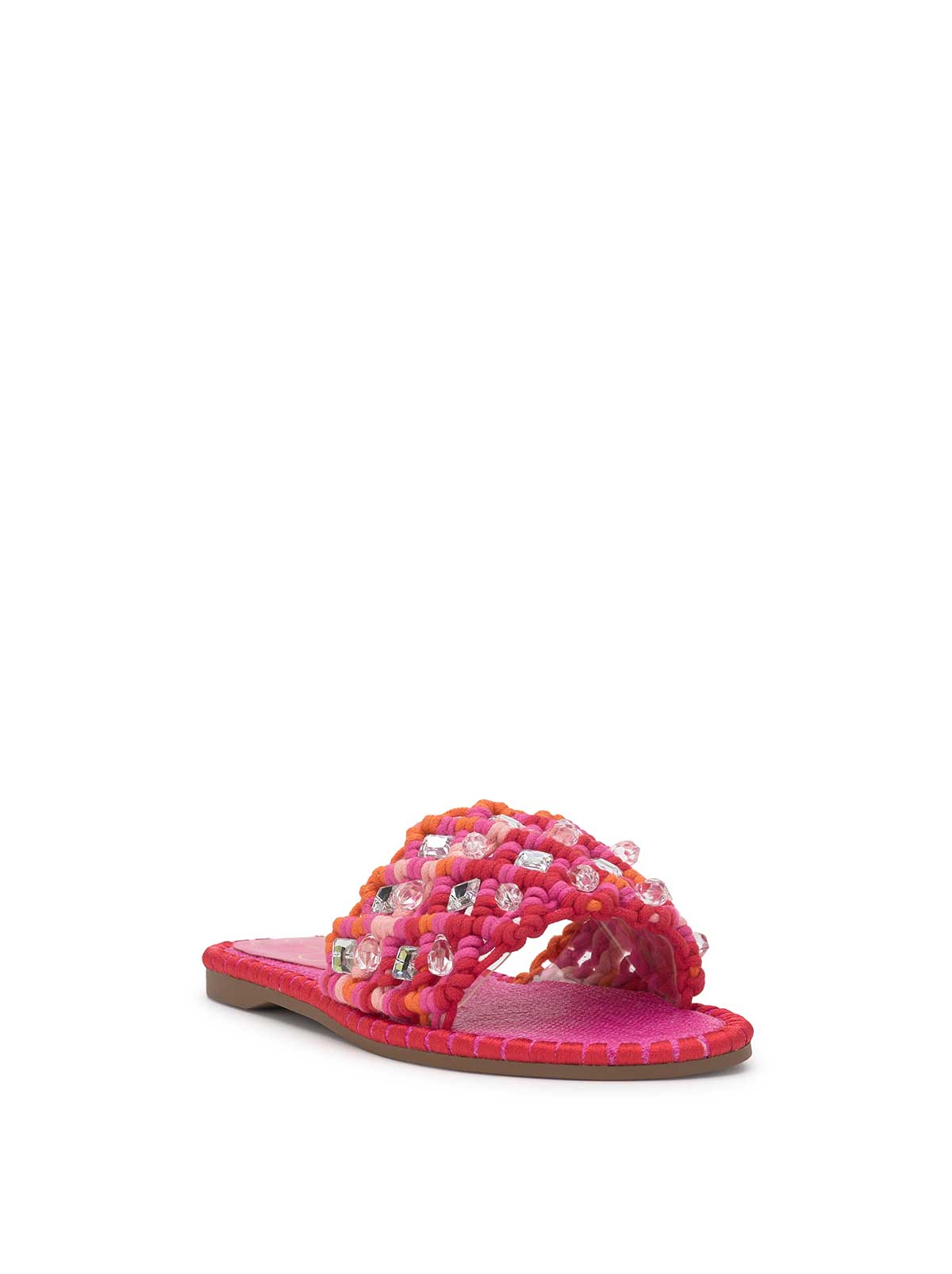 Brennara Flat Sandal in Bright Orchid