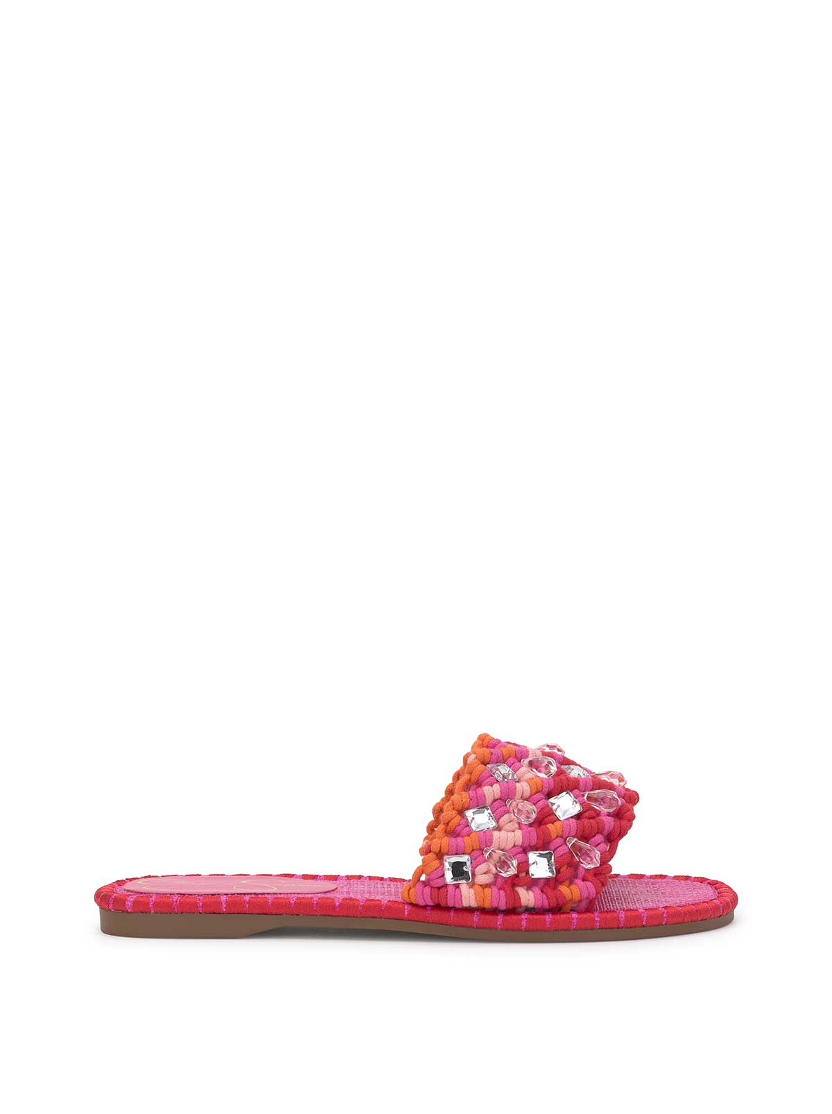Brennara Flat Sandal in Bright Orchid