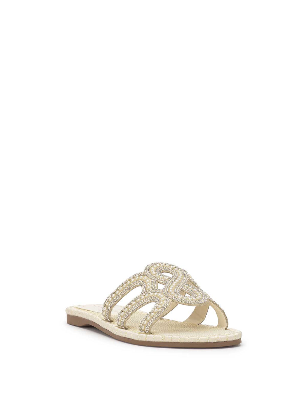 Bria Flat Sandal in Ivory