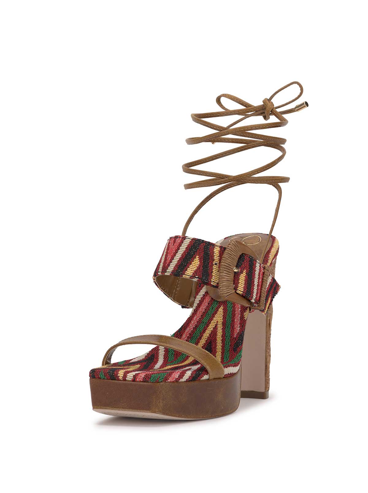 Buy MYRA Women's Brown Patent Block Heels Sandal - 6 UK at Amazon.in