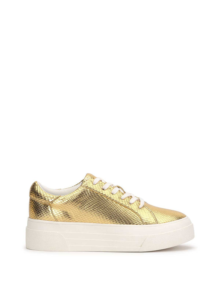 Caitrona Platform Sneaker in Gold